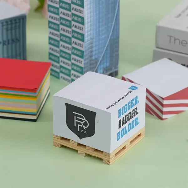 CUSTOMIZED STICKY MEMO PAD WITH WOODEN PALLET - CUSTOMIZED STICKY MEMO PAD WITH WOODEN PALLET - Image 4 of 7