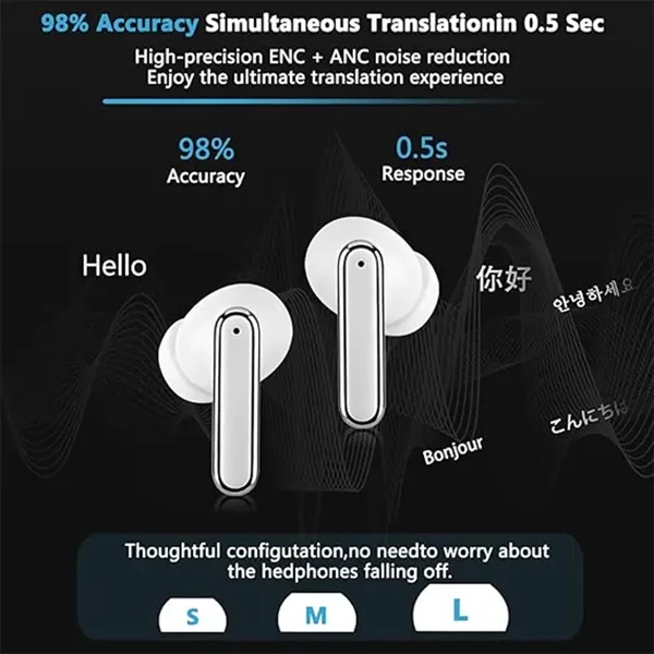 Language Translator Earbuds Two Way Real-time Translation - Language Translator Earbuds Two Way Real-time Translation - Image 5 of 8