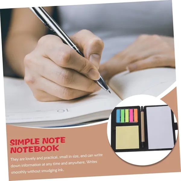 Kraft Cover Mini Memo Sticker Pen Holder Notepad - Kraft Cover Mini Memo Sticker Pen Holder Notepad - Image 1 of 7
