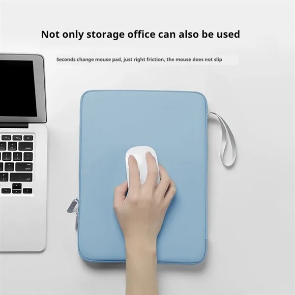Multifunctional PU Leather Laptop Sleeve & Mouse Pad - Multifunctional PU Leather Laptop Sleeve & Mouse Pad - Image 2 of 2