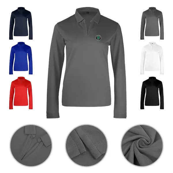 Ladies' Micro Pique Long Sleeve Sport Polo shirt - Ladies' Micro Pique Long Sleeve Sport Polo shirt - Image 0 of 0
