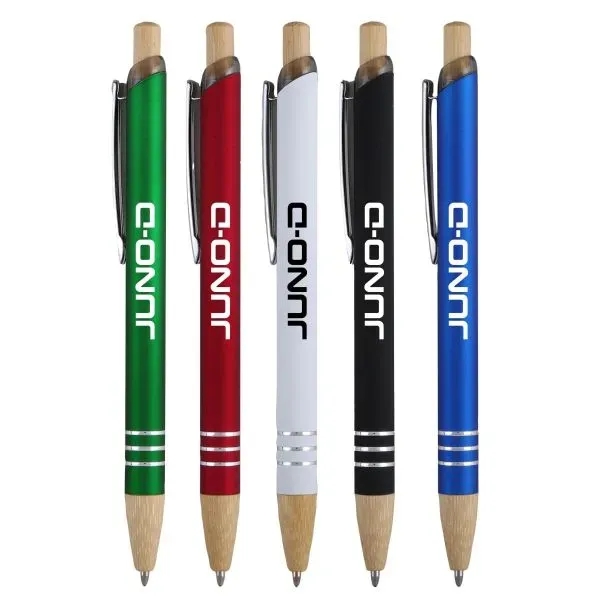 Venosa Velvet-Touch Aluminum Pen W/ Bamboo Accents - Venosa Velvet-Touch Aluminum Pen W/ Bamboo Accents - Image 1 of 1