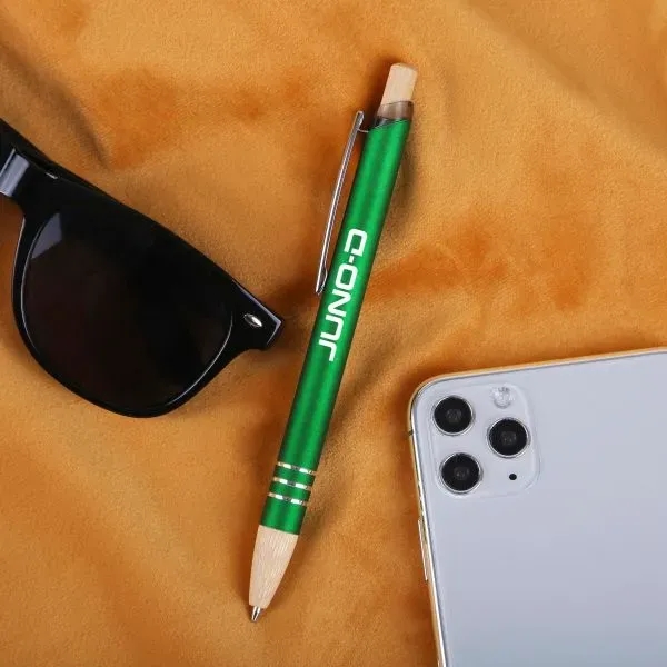 Venosa Velvet-Touch Aluminum Pen W/ Bamboo Accents - Venosa Velvet-Touch Aluminum Pen W/ Bamboo Accents - Image 0 of 1