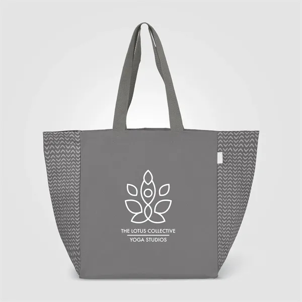 Toronto Recycled Cotton Chevron Tote Bag - 8 oz.  Silkscreen - Toronto Recycled Cotton Chevron Tote Bag - 8 oz.  Silkscreen - Image 2 of 3
