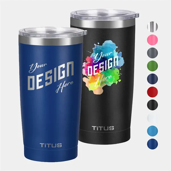 Premium 20 oz TiTUS® Double Wall Stainless Insulated Tumbler - Premium 20 oz TiTUS® Double Wall Stainless Insulated Tumbler - Image 0 of 13