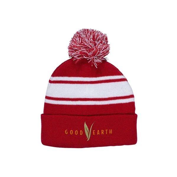 Prime Line Knit Beanie With Pom Pom - Prime Line Knit Beanie With Pom Pom - Image 5 of 9