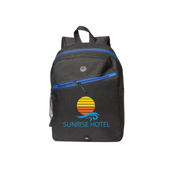 Prime Line Front Zipper Color Laptop Backpack - Prime Line Front Zipper Color Laptop Backpack - Image 3 of 17