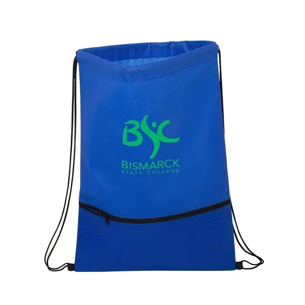 Texture Pocket Non-Woven Drawstring Backpack