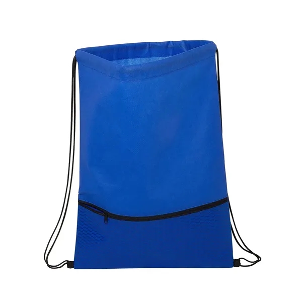 Texture Pocket Non-Woven Drawstring Backpack
