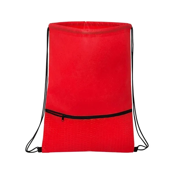 Texture Pocket Non-Woven Drawstring Backpack