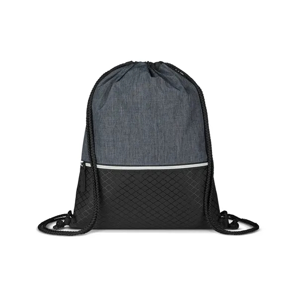 Prime Line Crosshatch Heather Drawstring Backpack
