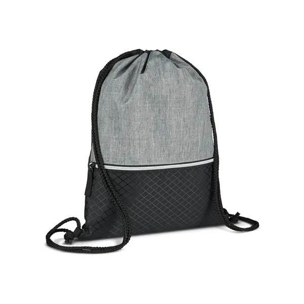 Prime Line Crosshatch Heather Drawstring Backpack