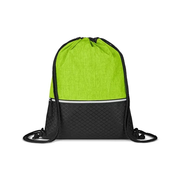 Prime Line Crosshatch Heather Drawstring Backpack