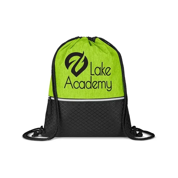 Prime Line Crosshatch Heather Drawstring Backpack