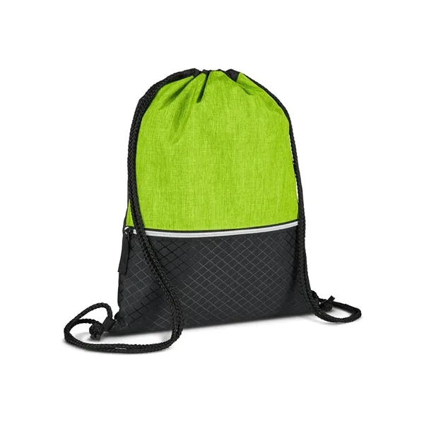 Prime Line Crosshatch Heather Drawstring Backpack