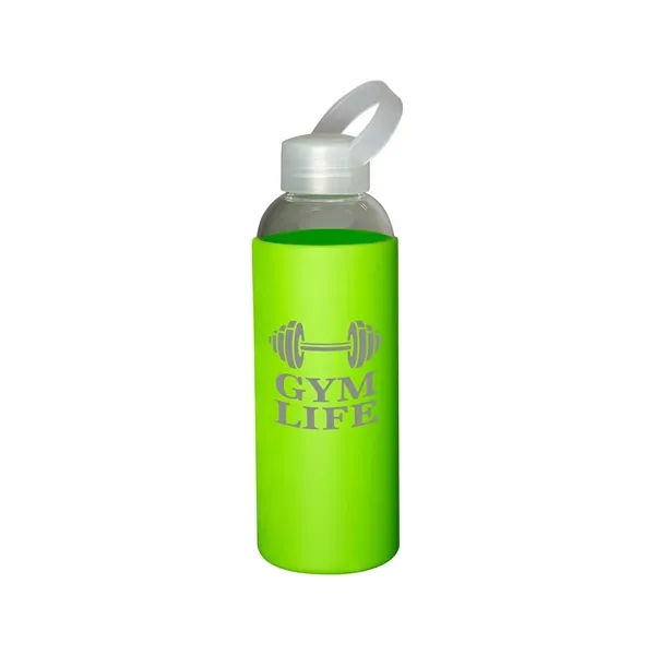 Prime Line 18oz Glass Bottle With Color Silicone Sleeve - Prime Line 18oz Glass Bottle With Color Silicone Sleeve - Image 1 of 8