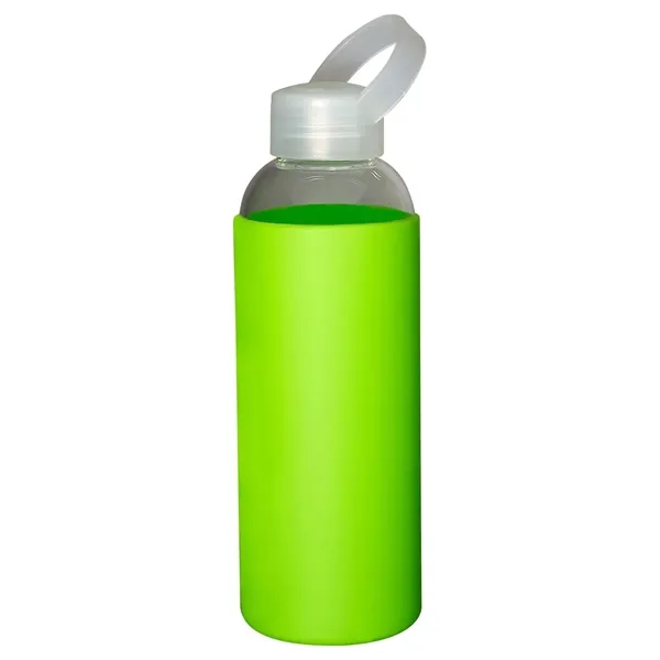 Prime Line 18oz Glass Bottle With Color Silicone Sleeve - Prime Line 18oz Glass Bottle With Color Silicone Sleeve - Image 2 of 8