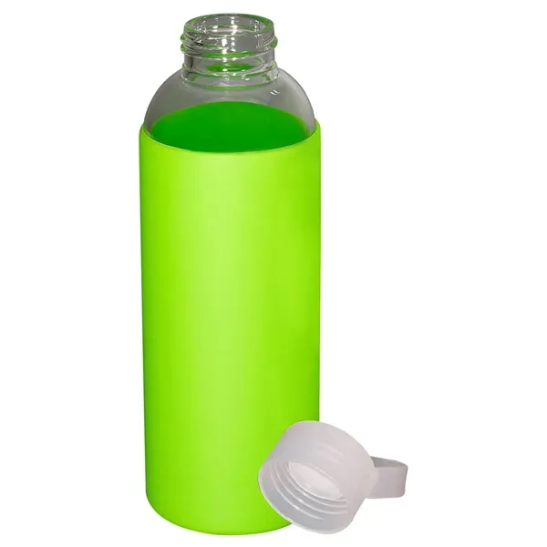 Prime Line 18oz Glass Bottle With Color Silicone Sleeve - Prime Line 18oz Glass Bottle With Color Silicone Sleeve - Image 3 of 8