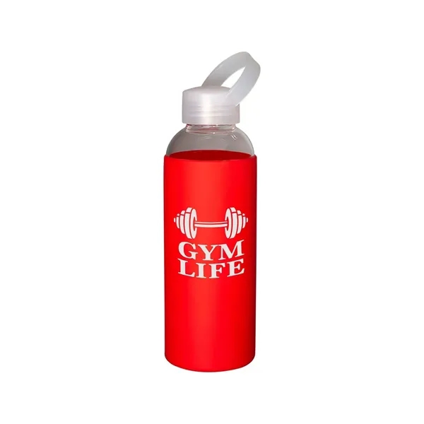 Prime Line 18oz Glass Bottle With Color Silicone Sleeve - Prime Line 18oz Glass Bottle With Color Silicone Sleeve - Image 4 of 8