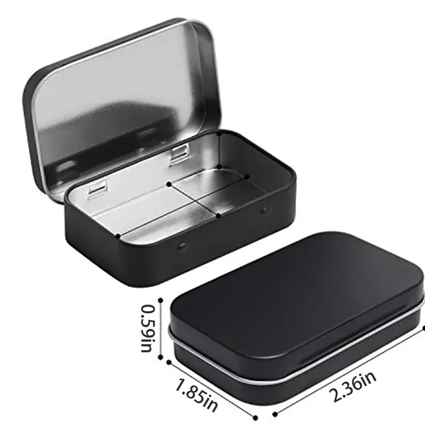 Small Portable Metal Mini Rectangular Box - Small Portable Metal Mini Rectangular Box - Image 1 of 4