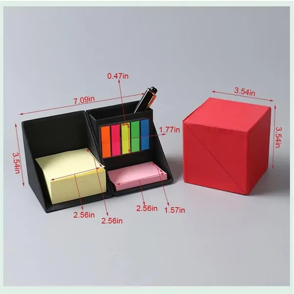 Foldable Cube Sticky Note Pen Holder - Foldable Cube Sticky Note Pen Holder - Image 1 of 2