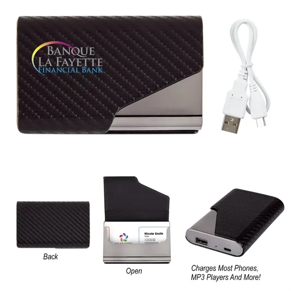 UL Listed 2-In-1 Zeus Power Bank With Card Holder - UL Listed 2-In-1 Zeus Power Bank With Card Holder - Image 0 of 3