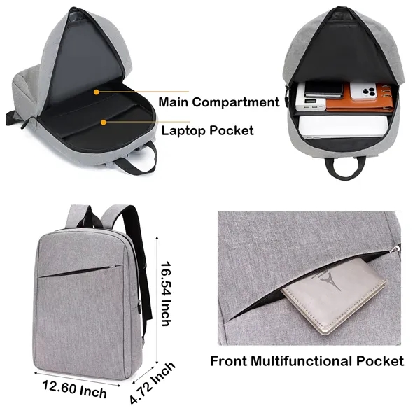 Lightweight and Minimalist 15.6-Inch Laptop Backpack - Lightweight and Minimalist 15.6-Inch Laptop Backpack - Image 4 of 5