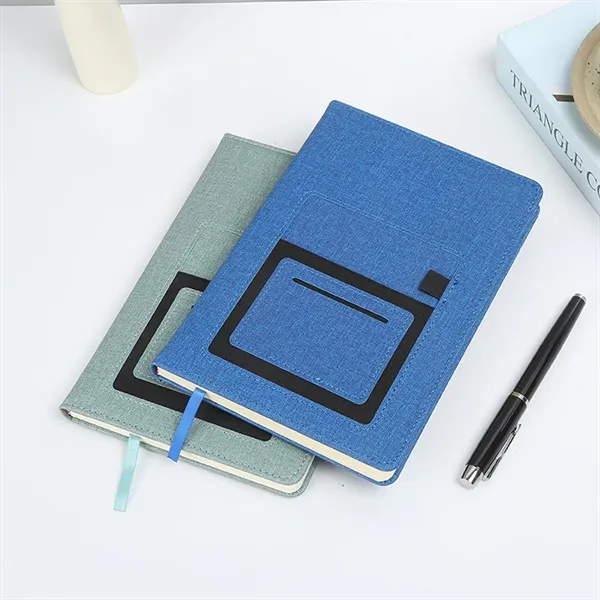 A5 Business Journal Notebook With Pocket Cover - A5 Business Journal Notebook With Pocket Cover - Image 3 of 4