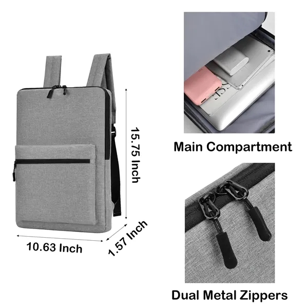 Slim Stylish 15.6-Inch Laptop Backpack Only 1.57-Inch Thick - Slim Stylish 15.6-Inch Laptop Backpack Only 1.57-Inch Thick - Image 3 of 5