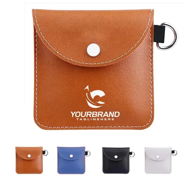 PU-Leather Ring Pouch Data Cable Storage Bag - PU-Leather Ring Pouch Data Cable Storage Bag - Image 0 of 4