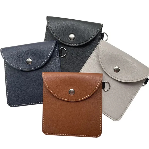 PU-Leather Ring Pouch Data Cable Storage Bag - PU-Leather Ring Pouch Data Cable Storage Bag - Image 4 of 4