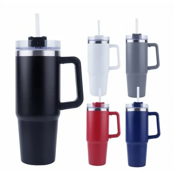 30oz Vacuum Sealed Full Color Tumbler with Handle - 30oz Vacuum Sealed Full Color Tumbler with Handle - Image 1 of 1