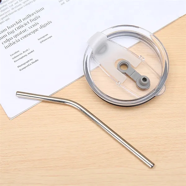 20 Oz Thermal Coffee Mug with Lid and Straw - 20 Oz Thermal Coffee Mug with Lid and Straw - Image 5 of 8