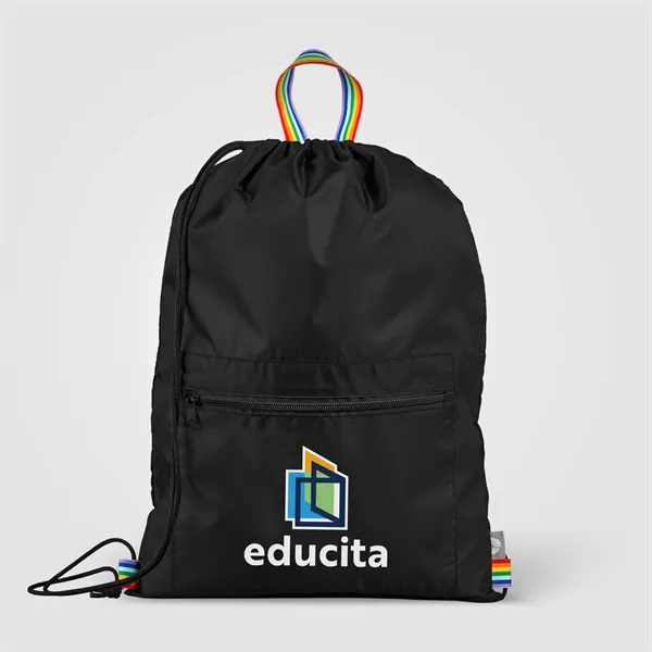 Spectrum Recycled Polyester Drawstring Bag -