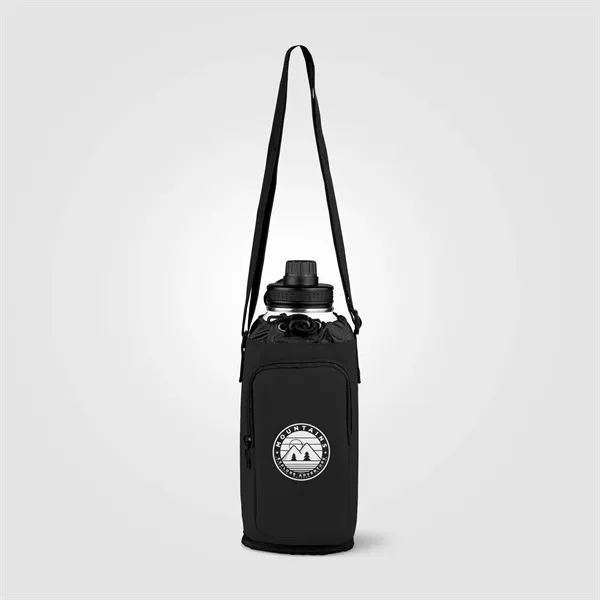Malmo Recycled PU Zipper Pocket Bottle Bag - Silkscreen - Malmo Recycled PU Zipper Pocket Bottle Bag - Silkscreen - Image 3 of 12
