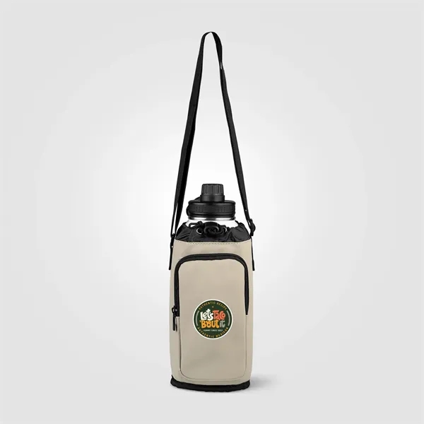 Malmo Recycled PU Zipper Pocket Bottle Bag - Silkscreen - Malmo Recycled PU Zipper Pocket Bottle Bag - Silkscreen - Image 8 of 12