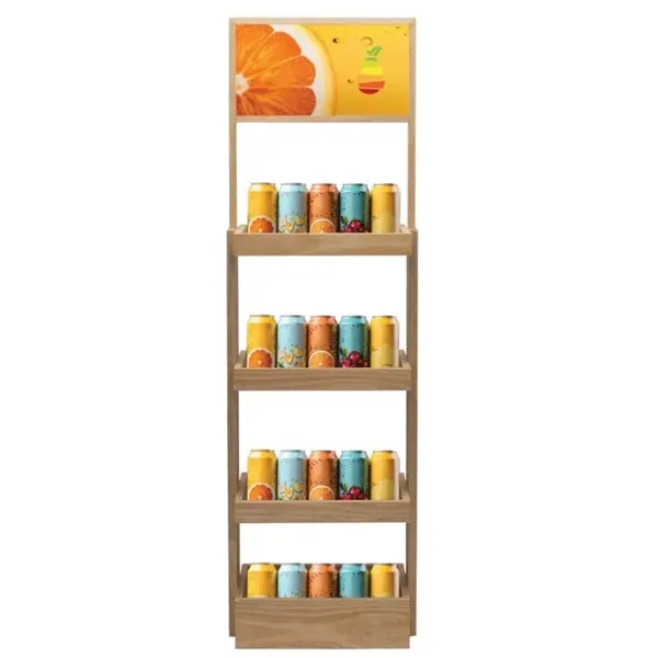 4-Shelf Wood Display Stand