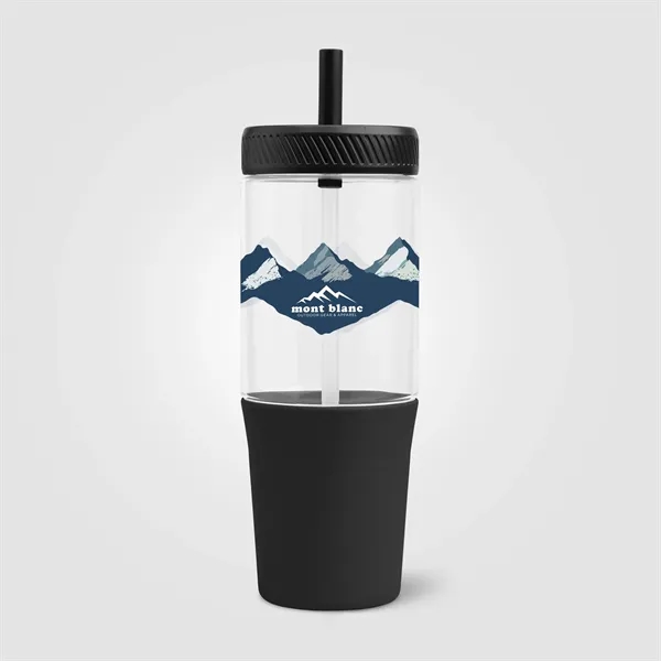Polar Recycled Plastic Dual Tone Straw Tumbler - ColorJet - Polar Recycled Plastic Dual Tone Straw Tumbler - ColorJet - Image 1 of 7
