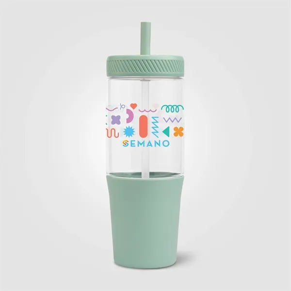 Polar Recycled Plastic Dual Tone Straw Tumbler - ColorJet - Polar Recycled Plastic Dual Tone Straw Tumbler - ColorJet - Image 3 of 7