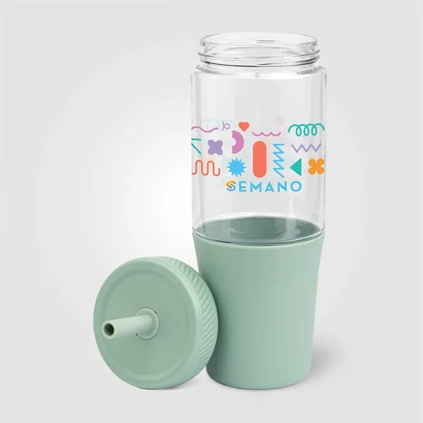 Polar Recycled Plastic Dual Tone Straw Tumbler - ColorJet - Polar Recycled Plastic Dual Tone Straw Tumbler - ColorJet - Image 4 of 7