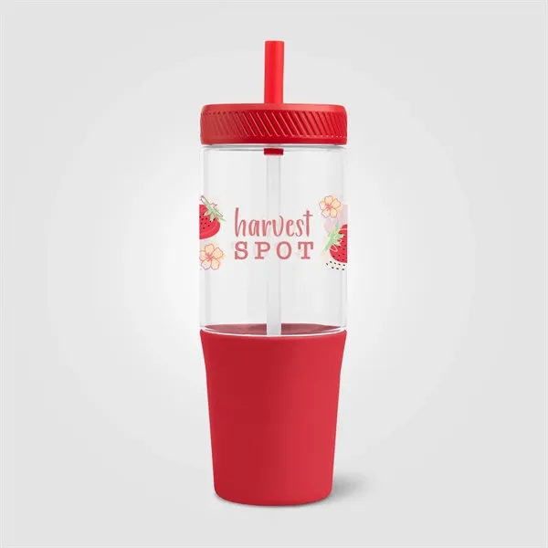 Polar Recycled Plastic Dual Tone Straw Tumbler - ColorJet - Polar Recycled Plastic Dual Tone Straw Tumbler - ColorJet - Image 5 of 7