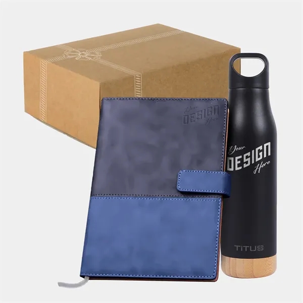 TiTUS® Valvetine Notebook & Premium Water Bottle Gift Set - TiTUS® Valvetine Notebook & Premium Water Bottle Gift Set - Image 0 of 0