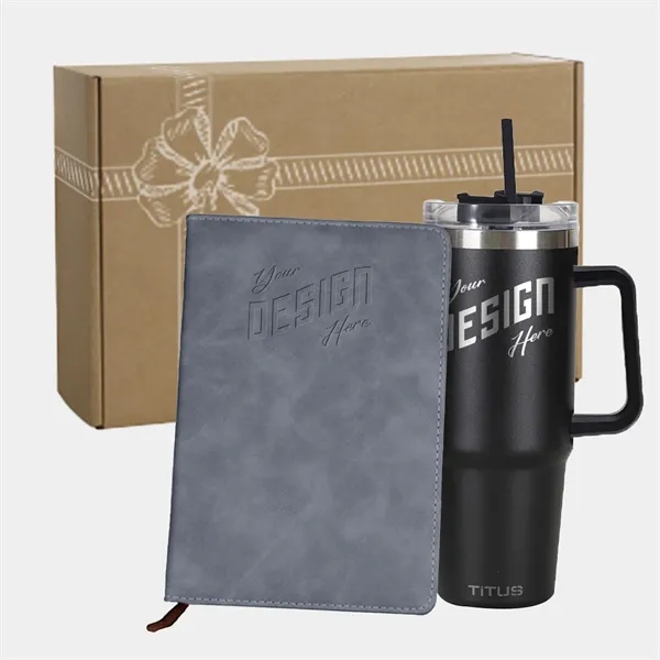 TiTUS® Velveteen Notebook & 30 oz Travel Mug Gift Set - TiTUS® Velveteen Notebook & 30 oz Travel Mug Gift Set - Image 0 of 0