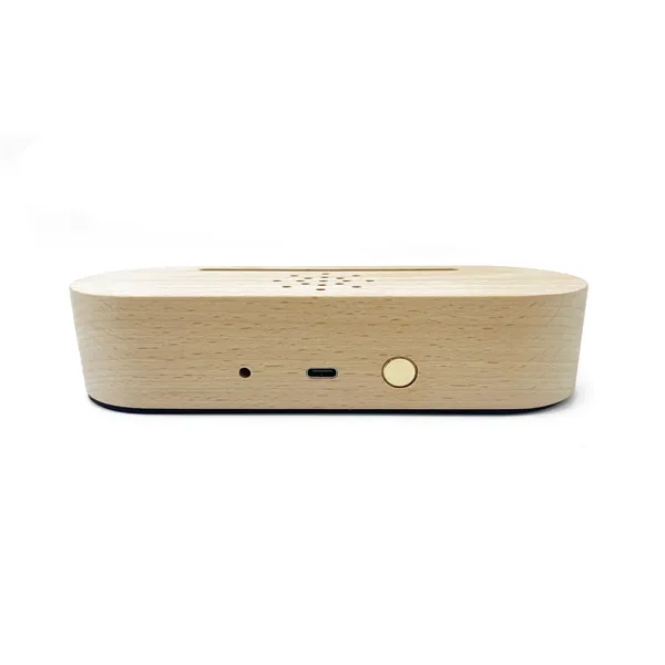 Wooden Bluetooth Speaker with Light Up Memo Board - Wooden Bluetooth Speaker with Light Up Memo Board - Image 2 of 4