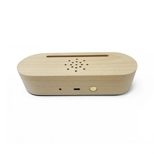 Wooden Bluetooth Speaker with Light Up Memo Board - Wooden Bluetooth Speaker with Light Up Memo Board - Image 3 of 4