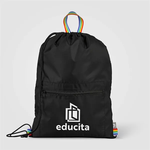 Spectrum Recycled Polyester Drawstring Bag -