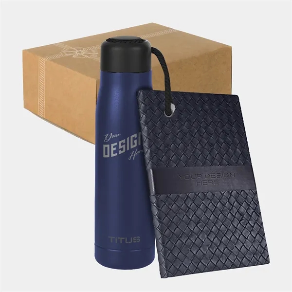 TiTUS® Sahara PU Business Notebook & 17 oz Bottle Gift Set - TiTUS® Sahara PU Business Notebook & 17 oz Bottle Gift Set - Image 0 of 0