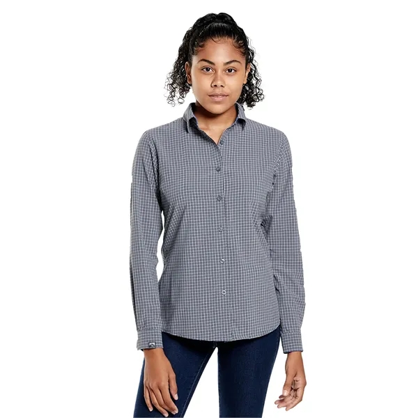Women's Influencer Microplaid Woven Shirt - Women's Influencer Microplaid Woven Shirt - Image 5 of 9