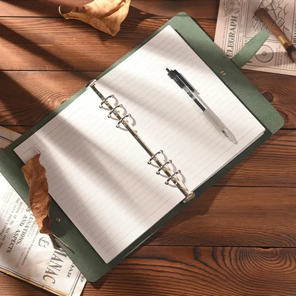 Crazy Horse Leather Pocket Spiral Binder Journal Notebook - Crazy Horse Leather Pocket Spiral Binder Journal Notebook - Image 10 of 16