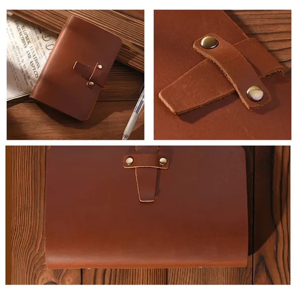 Crazy Horse Leather Pocket Spiral Binder Journal Notebook - Crazy Horse Leather Pocket Spiral Binder Journal Notebook - Image 4 of 16
